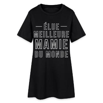 Elu meilleur Mamie du Monde - Robe T-shirt Femme - noir - Devant