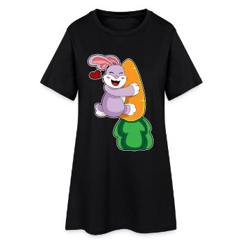 Lapin Carotte - Robe T-shirt Femme - noir - Devant
