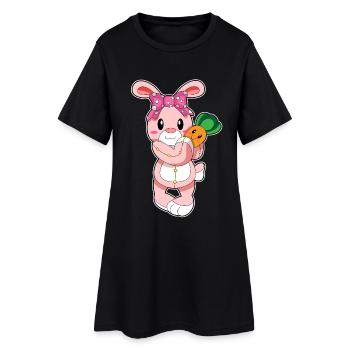 Lapin Carotte - Robe T-shirt Femme - noir - Devant