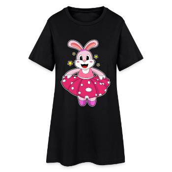Hase Ballerina Ballett Tanz - Frauen T-Shirt-Kleid - Schwarz - Vorne