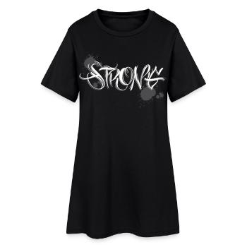 Entraînement en salle de sport Stark Strong Graffiti. - Robe T-shirt Femme - noir - Devant