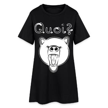Ours Grizzli avec QUOI? - brillant - Robe T-shirt Femme - noir - Devant