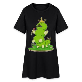 Couronne de chenille - Robe T-shirt Femme - noir - Devant