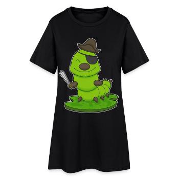 Épée de pirate chenille - Robe T-shirt Femme - noir - Devant