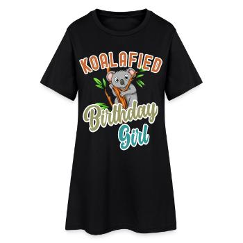 Koalafied Birthday Girls Qualified Pun Cute and Fu - Women’s T-Shirt Dress - black - Front