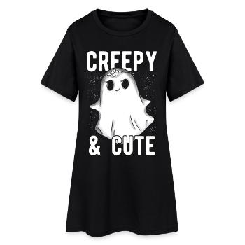 Costumes d’Halloween effrayants et mignons de fantômes kawaii - Robe T-shirt Femme - noir - Devant