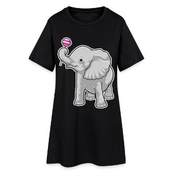 Sucettes d’éléphant - Robe T-shirt Femme - noir - Devant