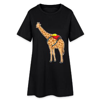 École de sac à dos des élèves Girafes - Robe T-shirt Femme - noir - Devant
