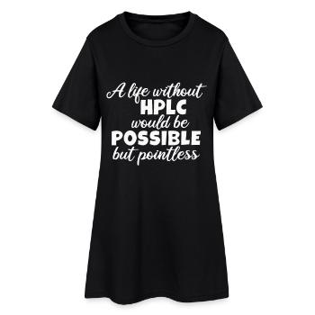 High Performance Liquid Chromatography HPLC - Frauen T-Shirt-Kleid - Schwarz - Vorne