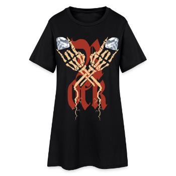 Squelette de Diamond Rock - Robe T-shirt Femme - noir - Devant