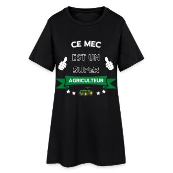 Ce mec est un super agriculteur - Robe T-shirt Femme - noir - Devant