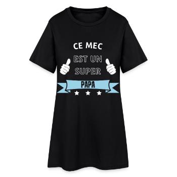 Ce mec est un super papa - Robe T-shirt Femme - noir - Devant
