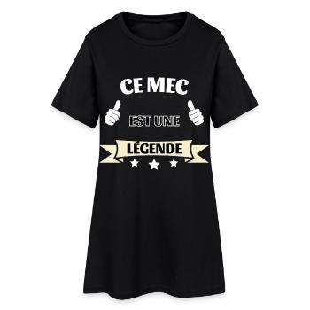 Ce mec est une légende - Robe T-shirt Femme - noir - Devant