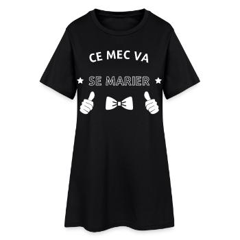 Ce mec va se marier - Robe T-shirt Femme - noir - Devant