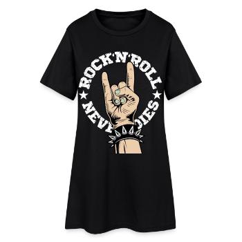 Rock'N'Roll Never Dies - Robe T-shirt Femme - noir - Devant