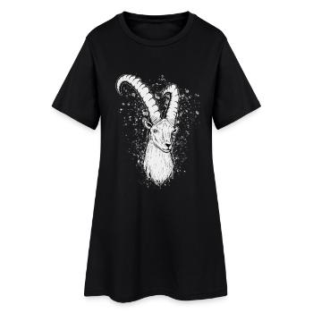 Steinbock Sternzeichen Geschenk - Frauen T-Shirt-Kleid - Schwarz - Vorne