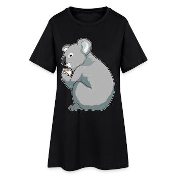 Tasse à café Koala - Robe T-shirt Femme - noir - Devant