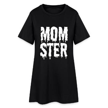 Momster blanc - Robe T-shirt Femme - noir - Devant