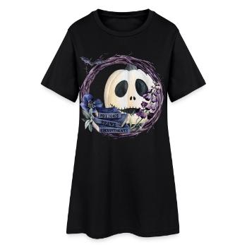 Citrouille d’Halloween - Robe T-shirt Femme - noir - Devant