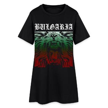 BG BULGARIA Lion Football Bulgarie Lion Armoiries - Robe T-shirt Femme - noir - Devant