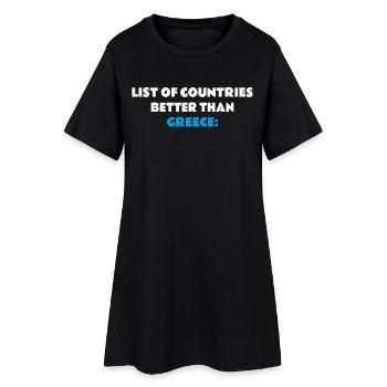 Pas de meilleur pays que la Grèce Grèce Vacances - Robe T-shirt Femme - noir - Devant