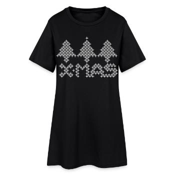 Arbre de Noël Icône graphique de Noël - Robe T-shirt Femme - noir - Devant