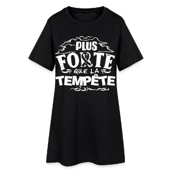 Plus forte que la tempête - Robe T-shirt Femme - noir - Devant