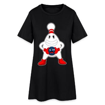 Quille à boule de bowling - Robe T-shirt Femme - noir - Devant