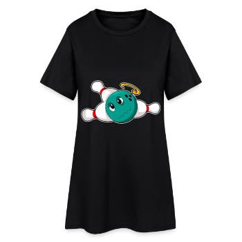 Quille à boule de bowling - Robe T-shirt Femme - noir - Devant