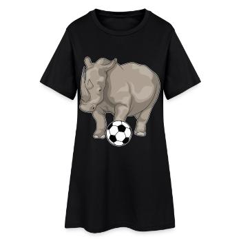 Rhino Football Player Football - Robe T-shirt Femme - noir - Devant