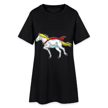 Courses hippiques - Robe T-shirt Femme - noir - Devant