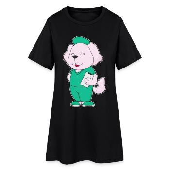Infirmière canine - Robe T-shirt Femme - noir - Devant