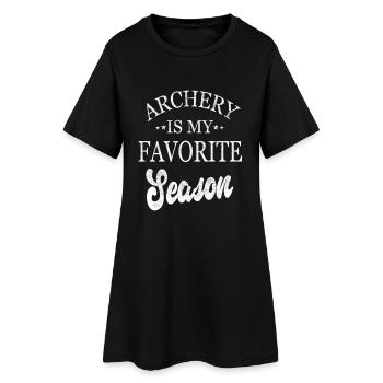 Le tir à l’arc est ma saison préférée - Robe T-shirt Femme - noir - Devant