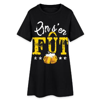 On s'en fût On s'en foût Rhum Barbecue Buvette - Robe T-shirt Femme - noir - Devant