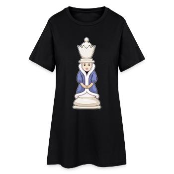 Chess piece Queen Chess - Women’s T-Shirt Dress - black - Front
