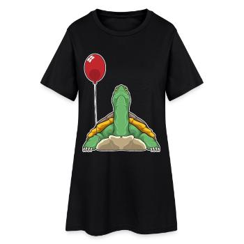 Ballon de tortue - Robe T-shirt Femme - noir - Devant