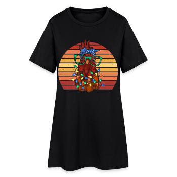 Poulet Maman Poulet de Noël Poulet Cadeau de Noël - Robe T-shirt Femme - noir - Devant
