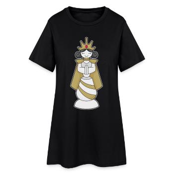Chess Piece Queen Chess - Women’s T-Shirt Dress - black - Front