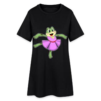 Danse ballerine de la grenouille - Robe T-shirt Femme - noir - Devant