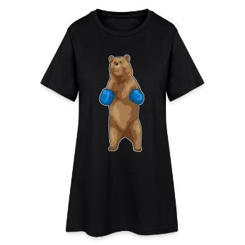 Boxer Bear Boxer Gants de boxe Boxe - Robe T-shirt Femme - noir - Devant
