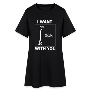 I Want 69 With You Funny Math Integral - Women’s T-Shirt Dress - black - Front