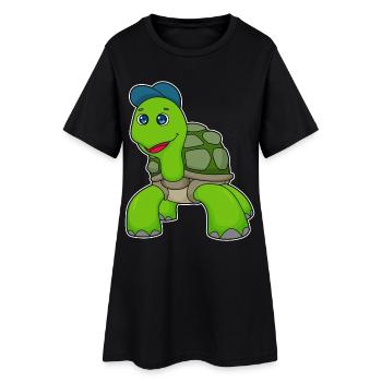École Turtle Student Cap - Robe T-shirt Femme - noir - Devant
