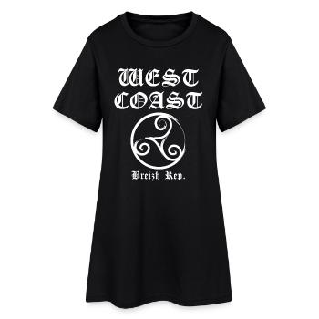 westcoast Breizh white - Women’s T-Shirt Dress - black - Front