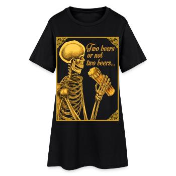 DEUX BIÈRES OU PAS DEUX BIÈRES - Robe T-shirt Femme - noir - Devant