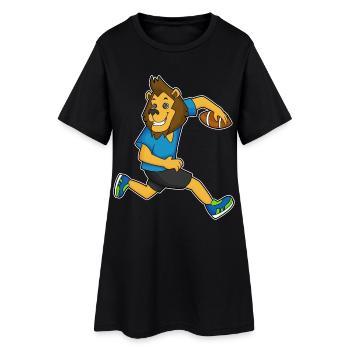 Sports de football américain des Lions - Robe T-shirt Femme - noir - Devant