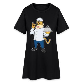 Tiger Cook Serving Bell Cooking - Women’s T-Shirt Dress - black - Front