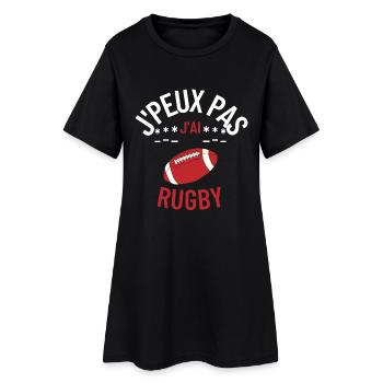 J peux pas j ai rugby - Robe T-shirt Femme - noir - Devant