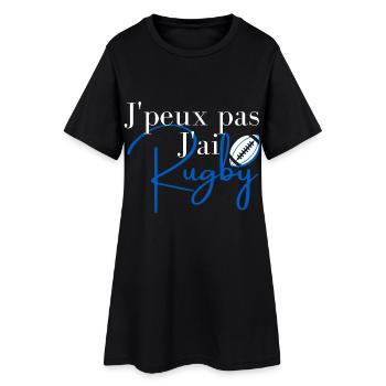J peux pas j ai rugby - Robe T-shirt Femme - noir - Devant
