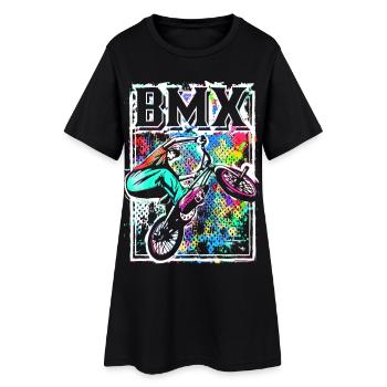 Retro Bmx Bike Rider - Freestyle Bmx Bike - Robe T-shirt Femme - noir - Devant