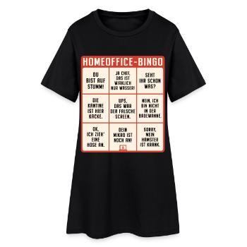 Homeoffice Bingo Büro Heimarbeit Home Office - Frauen T-Shirt-Kleid - Schwarz - Vorne